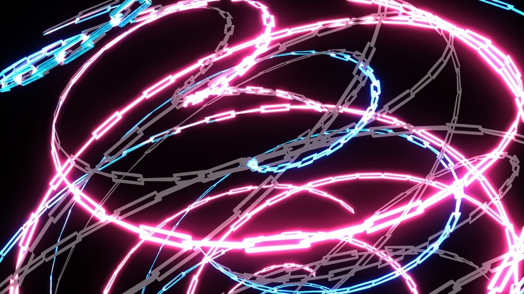 粒子化する鎖魔法エフェクト