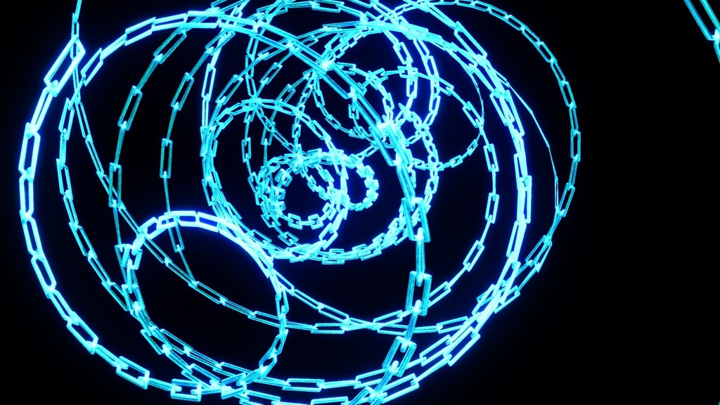 粒子化する鎖魔法エフェクト