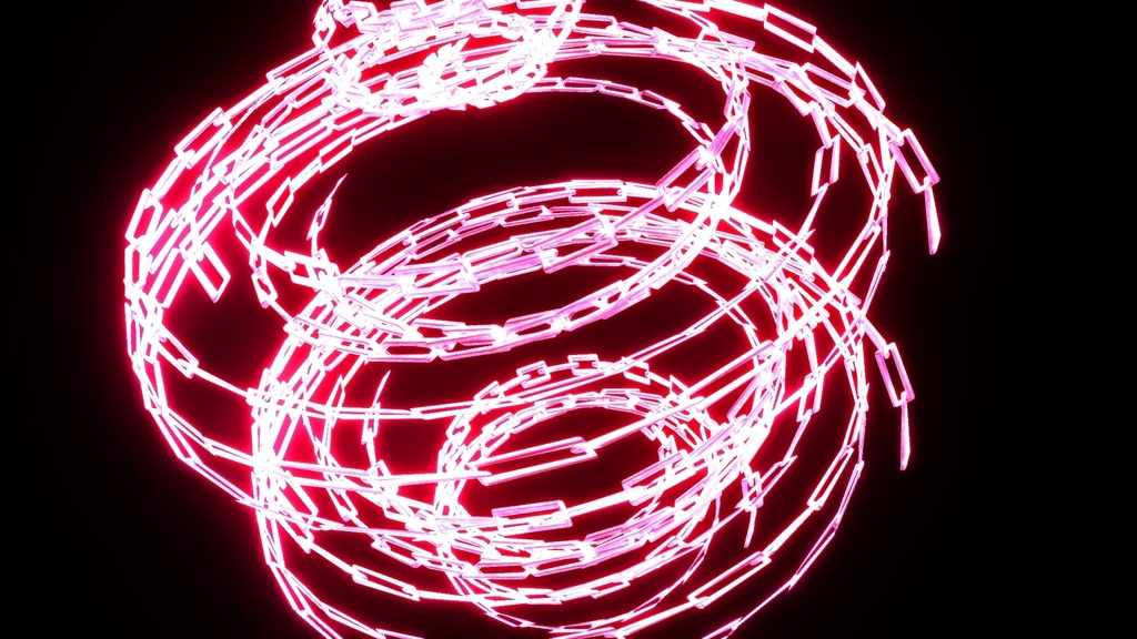 粒子化する鎖魔法エフェクト