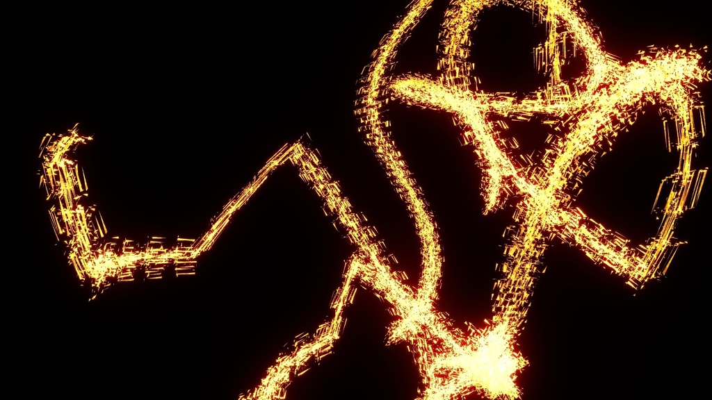 粒子化する鎖魔法エフェクト