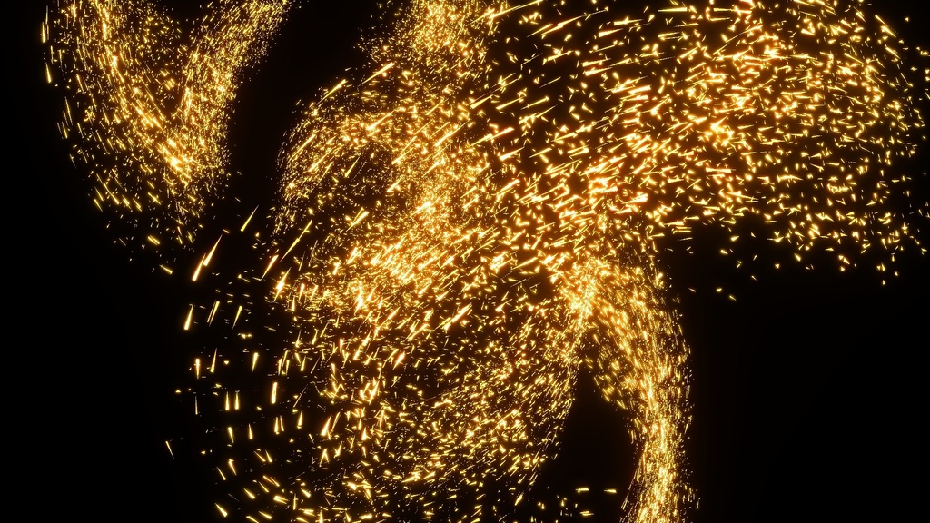 粒子化する鎖魔法エフェクト