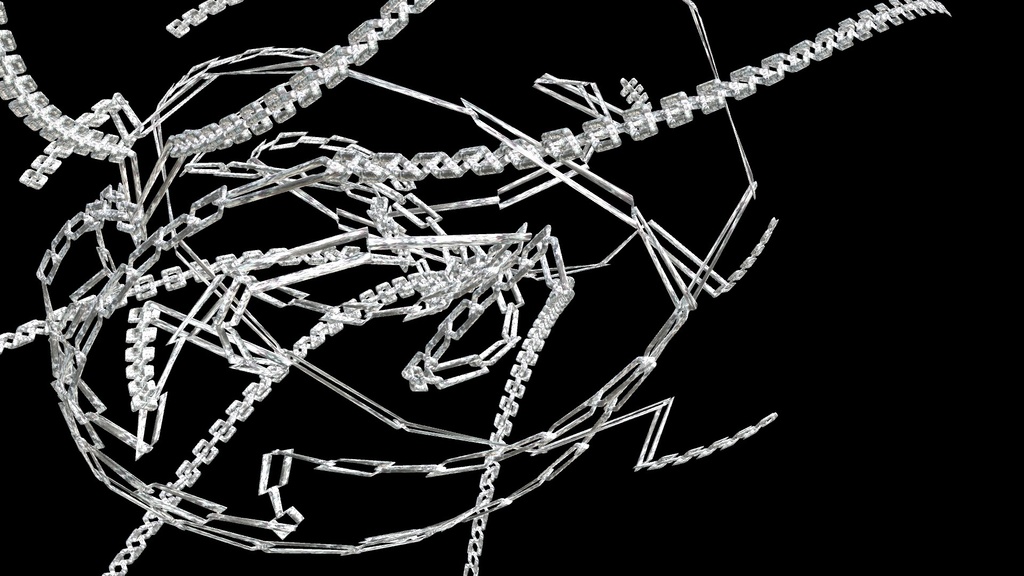 粒子化する鎖魔法エフェクト