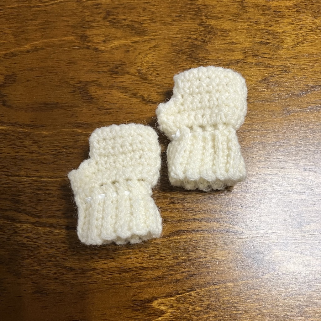 ハンドウォーマー　ニットホワイト