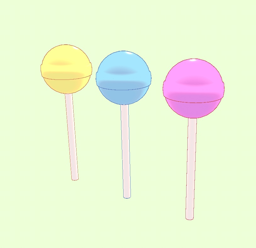 【3Dモデル】【ギミック】くわえられるキャンディ【MA対応】