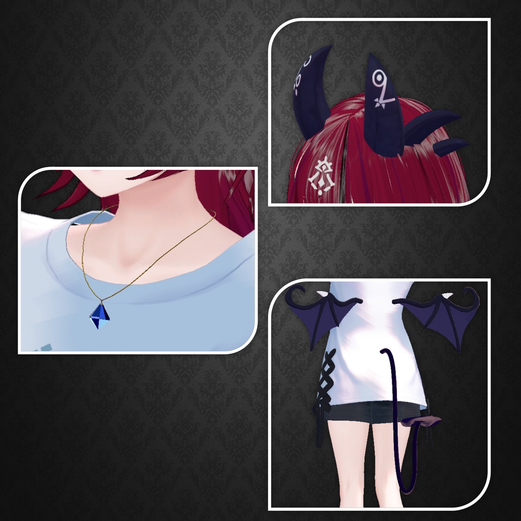 【3Dモデル】でびでび・でびるコスチューム【非公式】