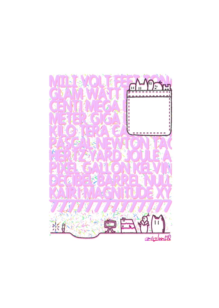 【miliglam】Pocket mili's Tシャツ オリキャラT