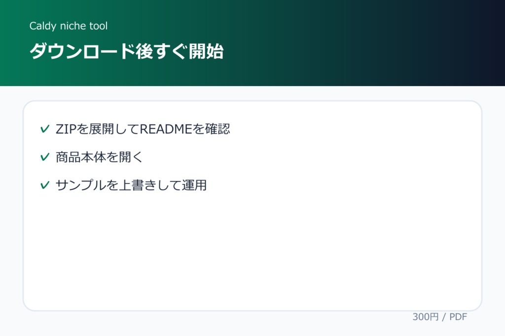 同人即売会・撤収忘れ物防止クイックカード集