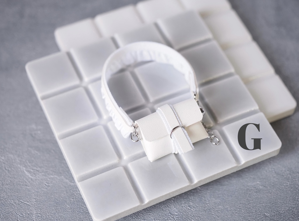 leather bodybag -cross- frill,mix