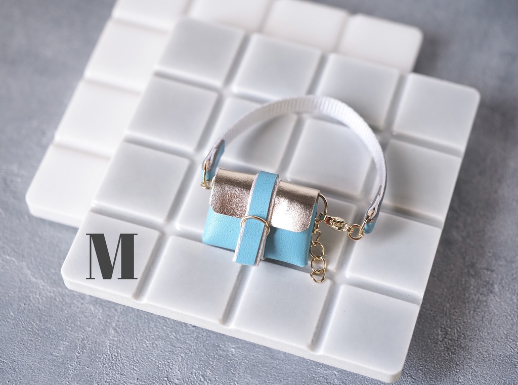 leather bodybag -cross- frill,mix