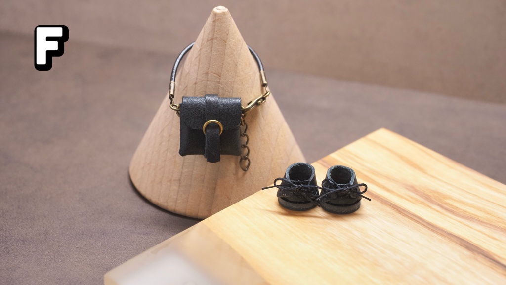 leather square bag & leather shoes set for UPASANs