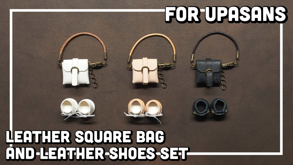 leather square bag & leather shoes set for UPASANs