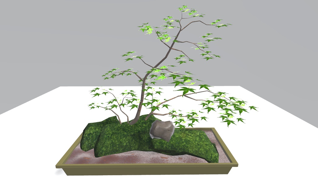 【VRChat向け】四季を感じるもみじの盆栽アセット
