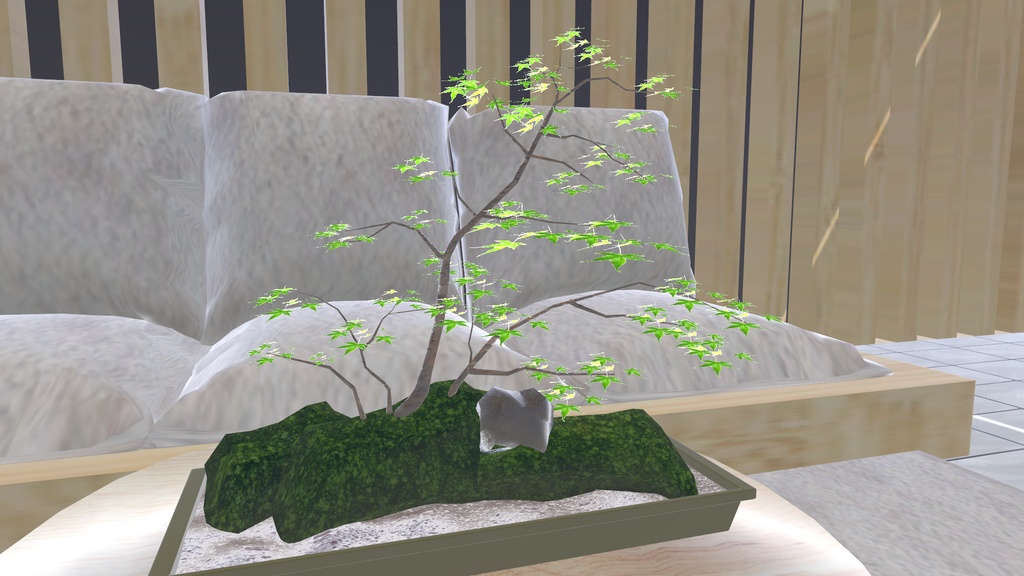 【VRChat向け】四季を感じるもみじの盆栽アセット