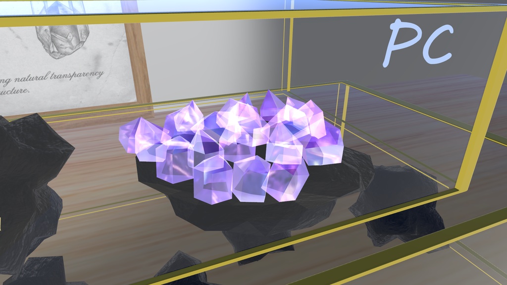 【VRC向け】鉱物ディスプレイ・標本セット / Mineral Display