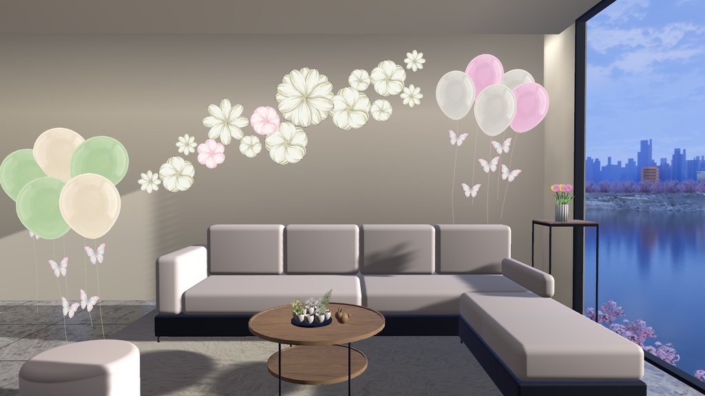 【VRChat向け】春を彩るデコレーションセット -Spring Decoration Set-