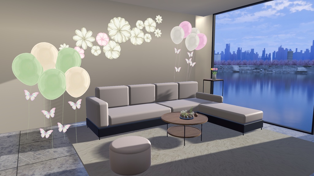【VRChat向け】春を彩るデコレーションセット -Spring Decoration Set-