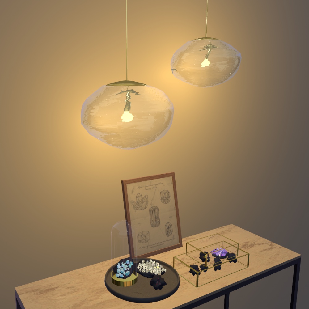 【VRChat想定】雲のペンダントライト