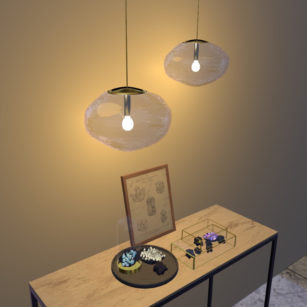 【VRChat想定】雲のペンダントライト