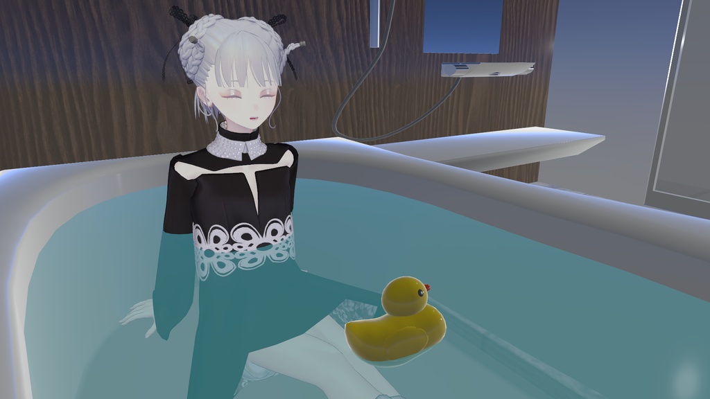 【VRChat想定】【無料】水のでるアヒルのおもちゃ