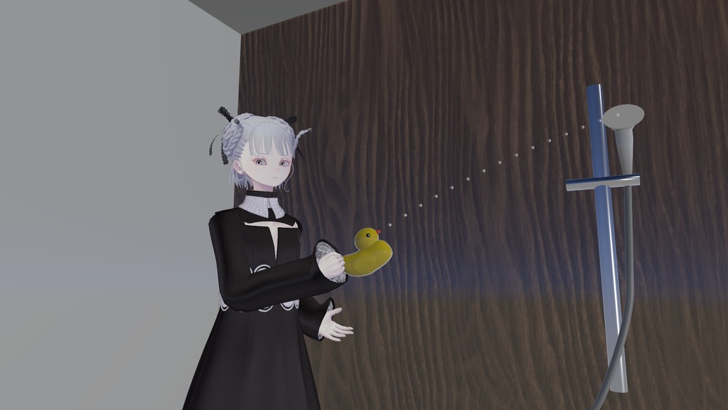 【VRChat想定】【無料】水のでるアヒルのおもちゃ