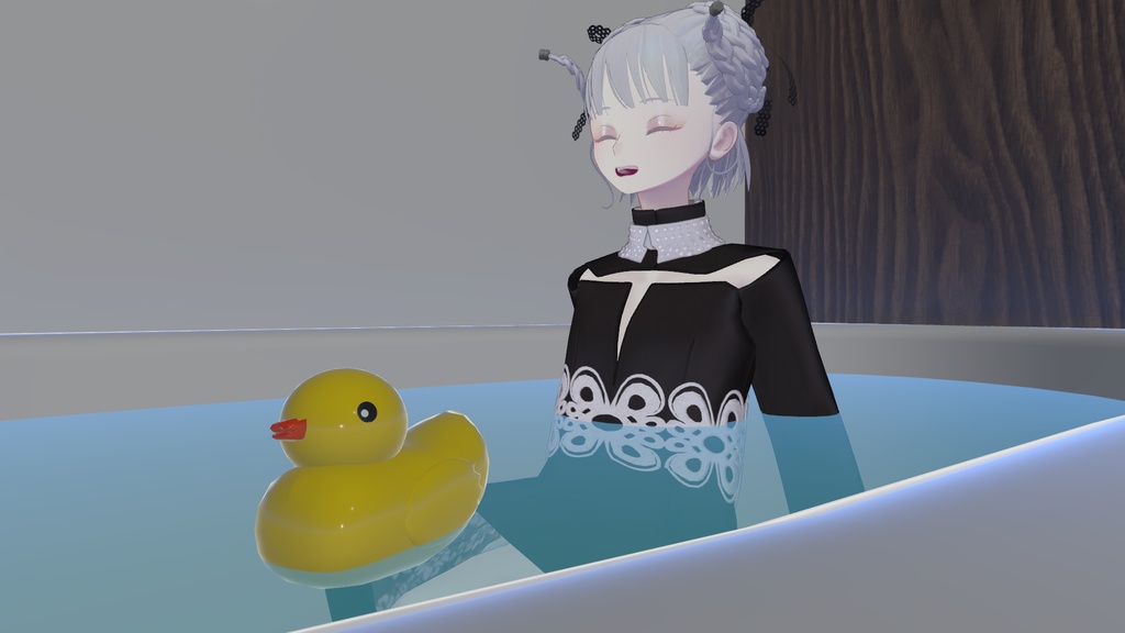 【VRChat想定】【無料】水のでるアヒルのおもちゃ