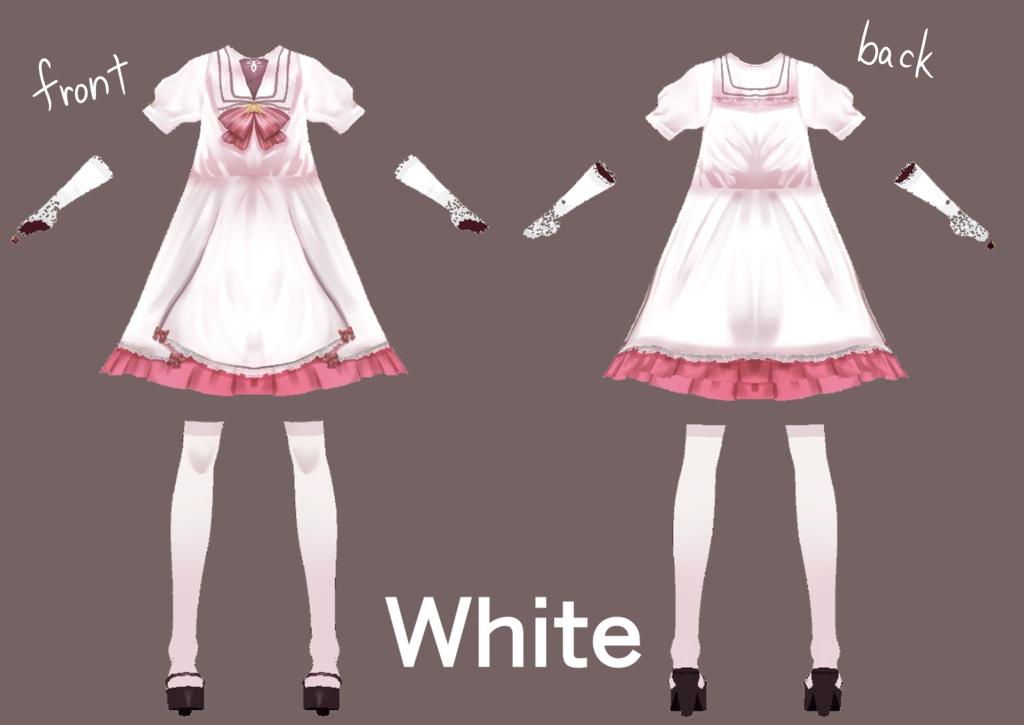 【VRoid用テクスチャ】クラシックセーラー服