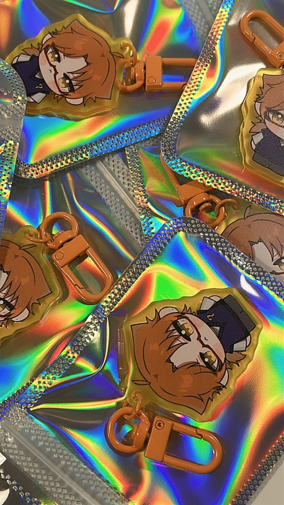 がくアクリルキーホルダー＊赤メガネ