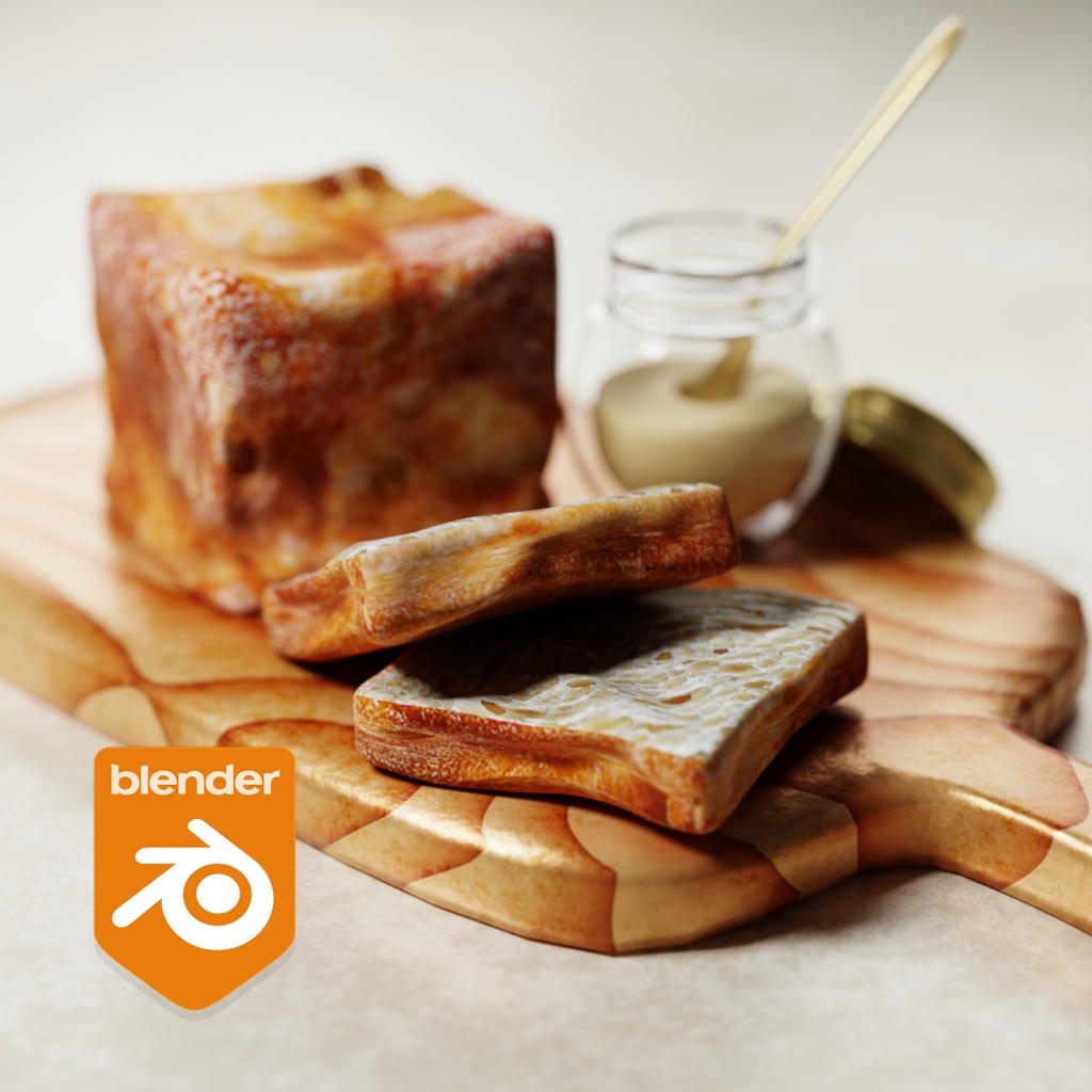 【無料】パンの3Dモデル