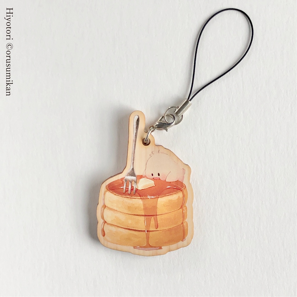 ウッドキーホルダー(ホットケーキ)