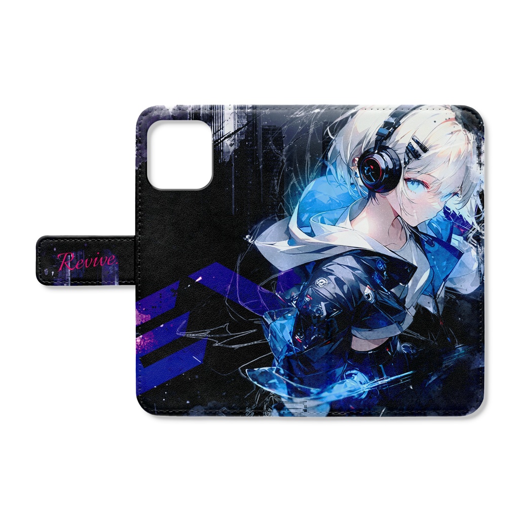 Rev.ちゃん サイバーパンク "ECHO" 手帳型iPhoneケース