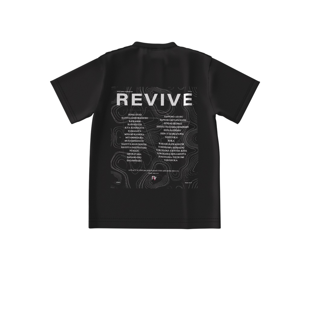 Rev.ちゃん サイバーパンクver.2 ブラック ビッグシルエットTシャツ(両面印刷)