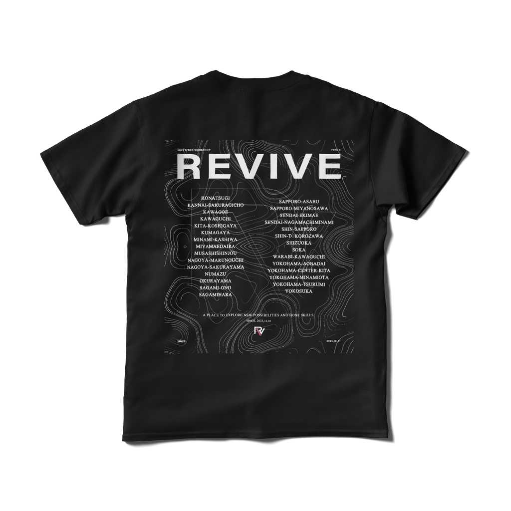 Rev.ちゃん サイバーパンクver.2 ブラック Tシャツ(両面印刷)