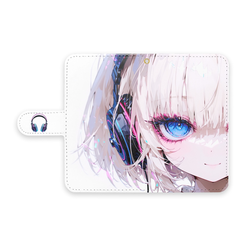 Rev.ちゃん─ 蒼の鼓動（Blue Pulse）手帳型androidケース