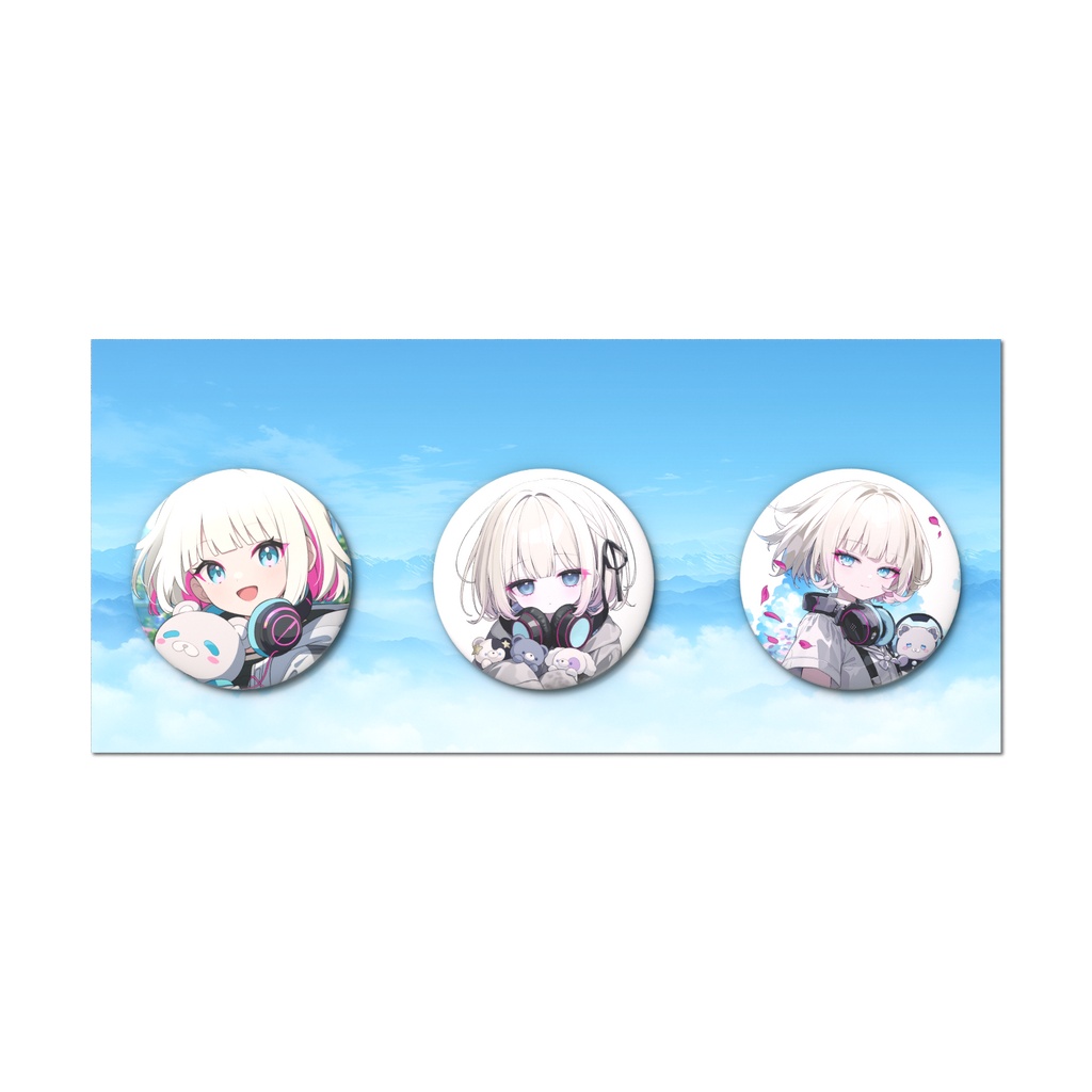 Rev.ちゃんオリジナル缶バッチ3個セット