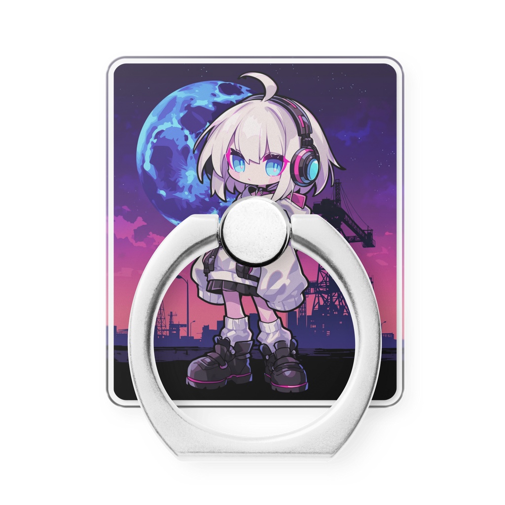Rev.ちゃん夜空と青い月のオリジナルスマホリング