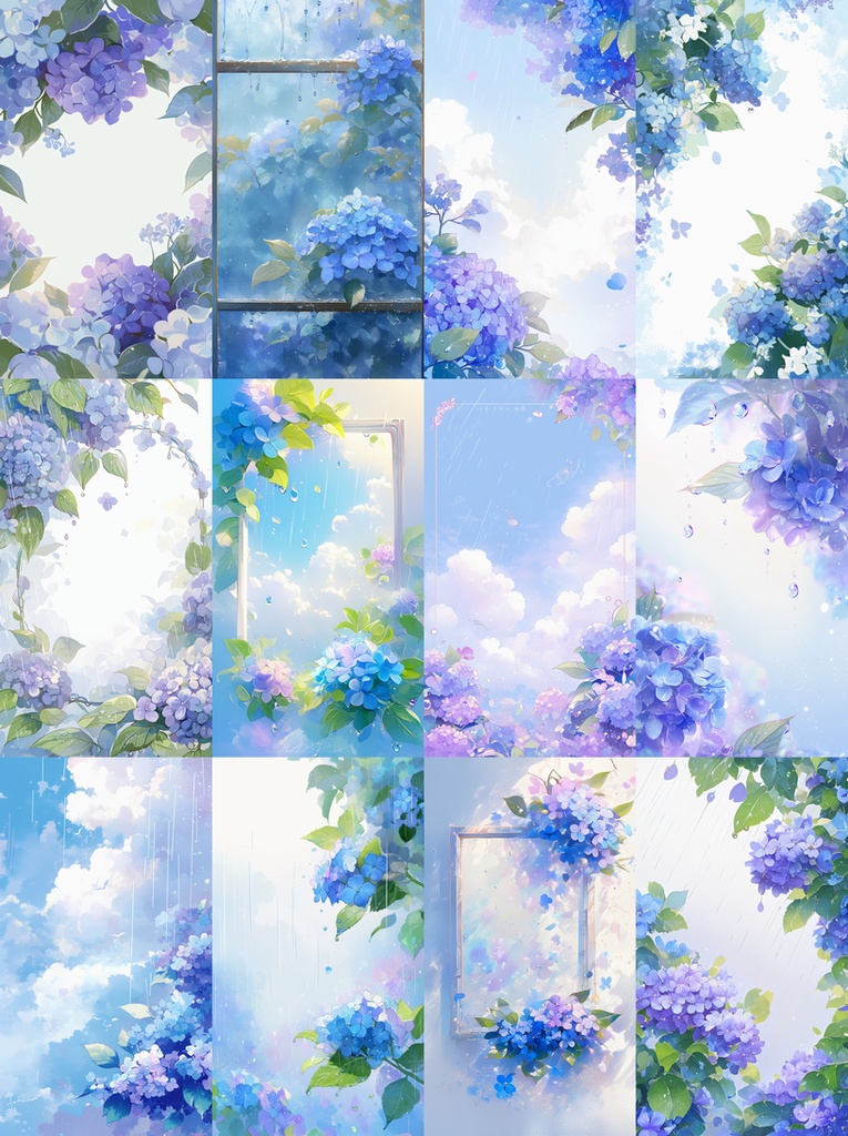 あじさい 縦型 スマホ 背景