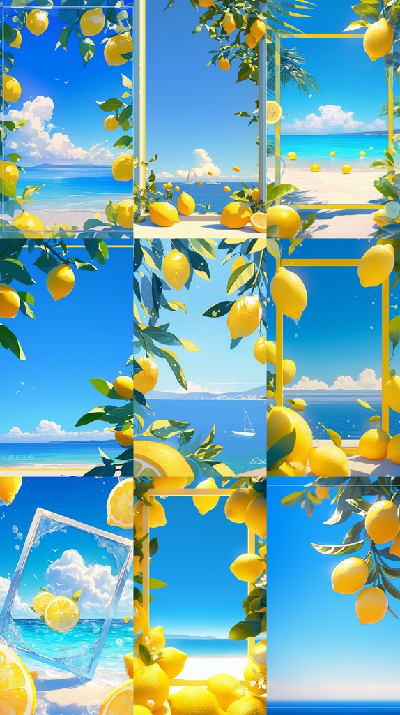 レモン 縦型 スマホ 背景