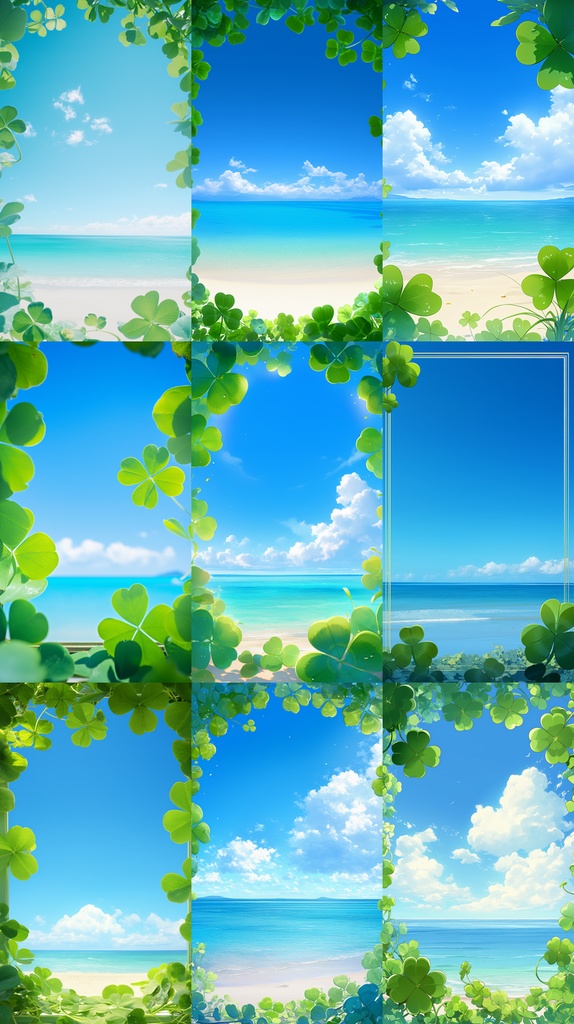 四葉のクローバー 縦型 スマホ 背景