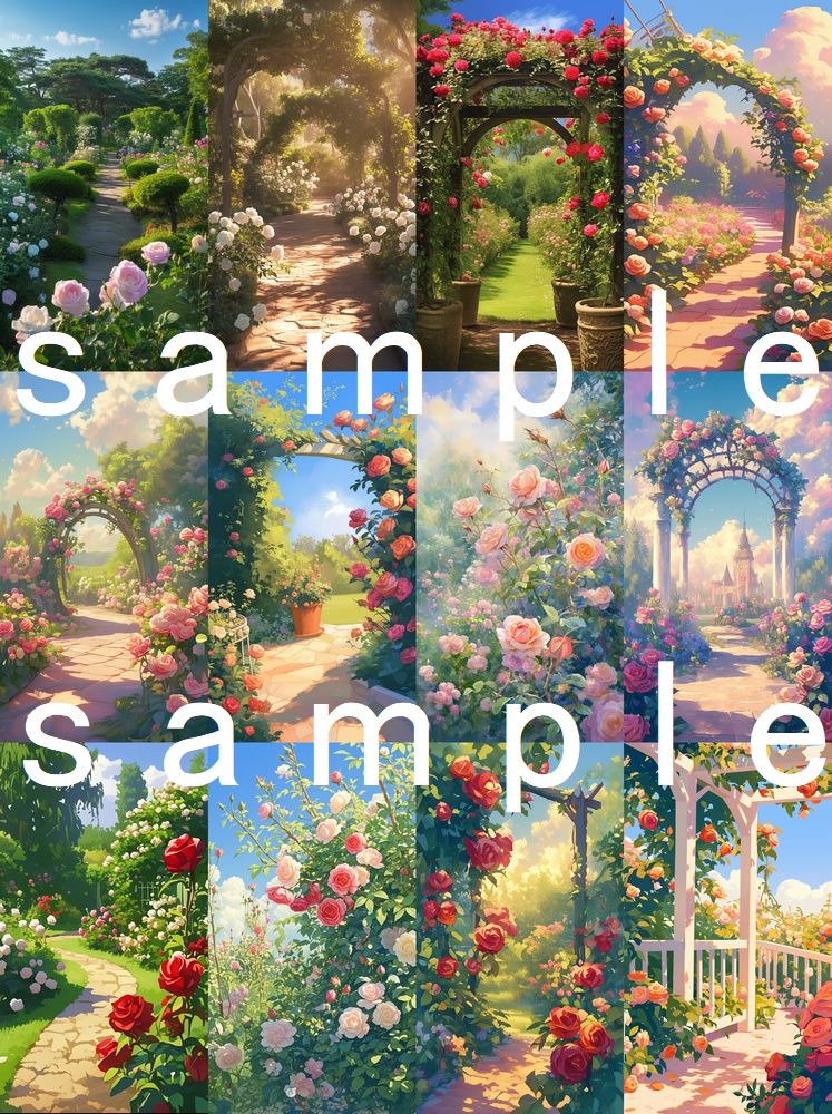 ローズガーデン 縦型 スマホ 背景