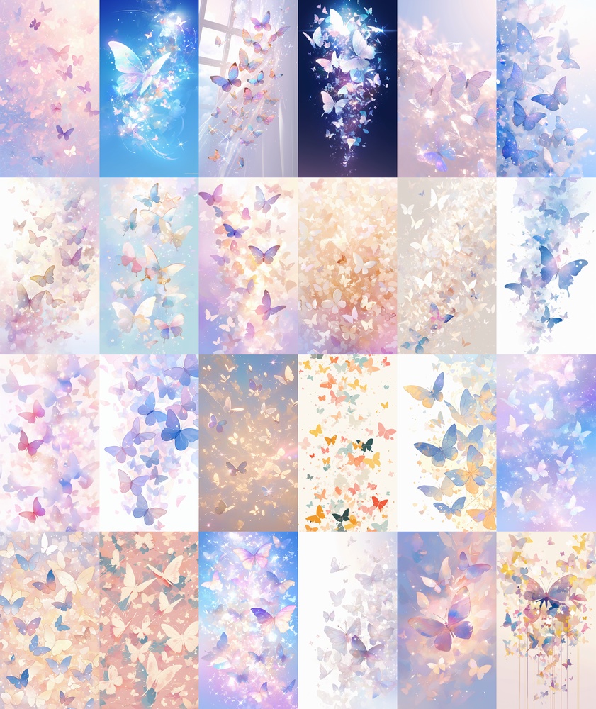 Butterfly 蝶々 縦型 スマホ 背景