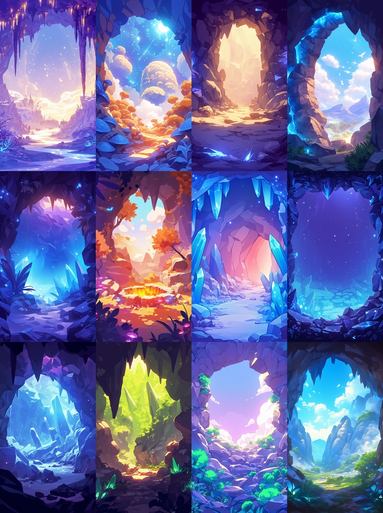 洞窟 縦型 スマホ 背景