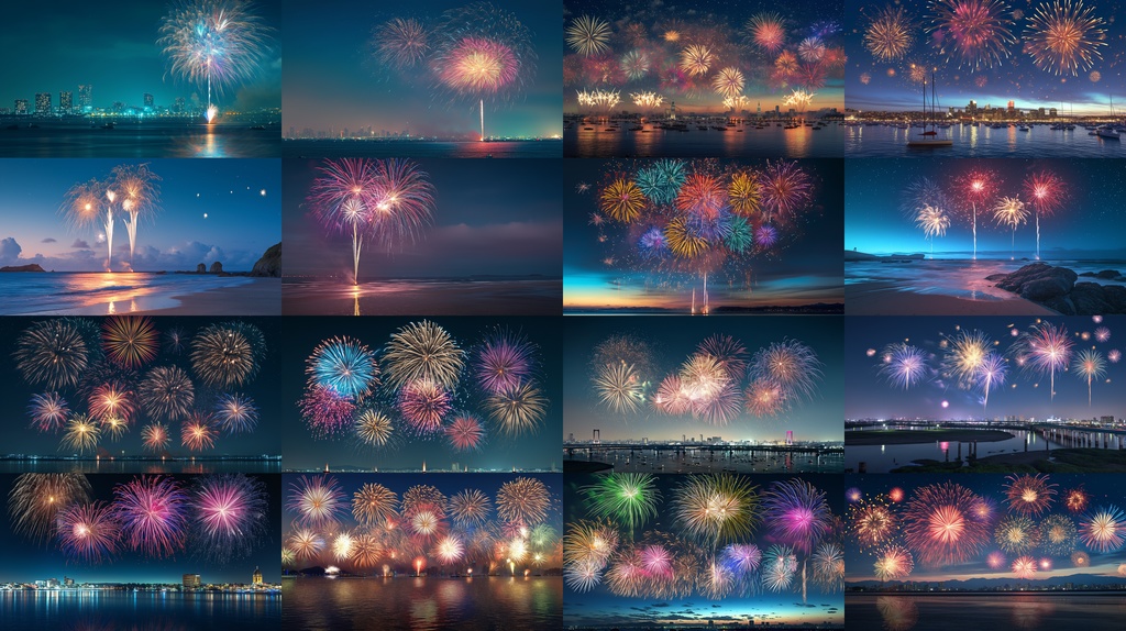 花火 横型 背景