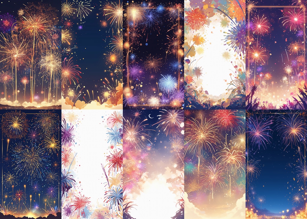 花火 縦型 スマホ 背景