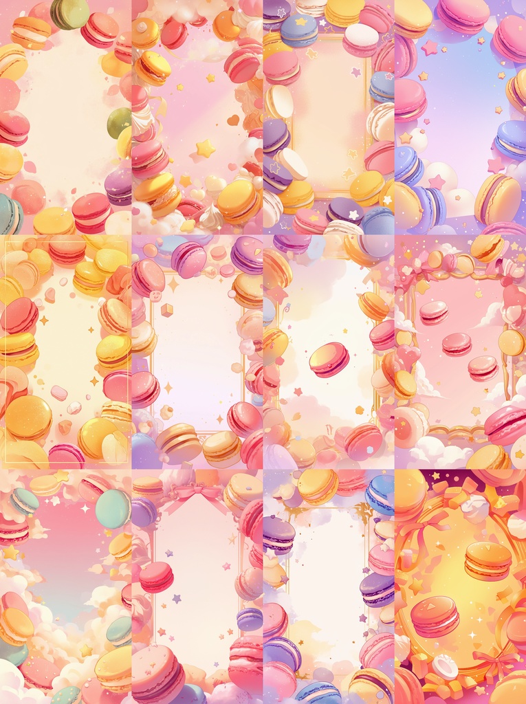 マカロン 縦型 スマホ 背景