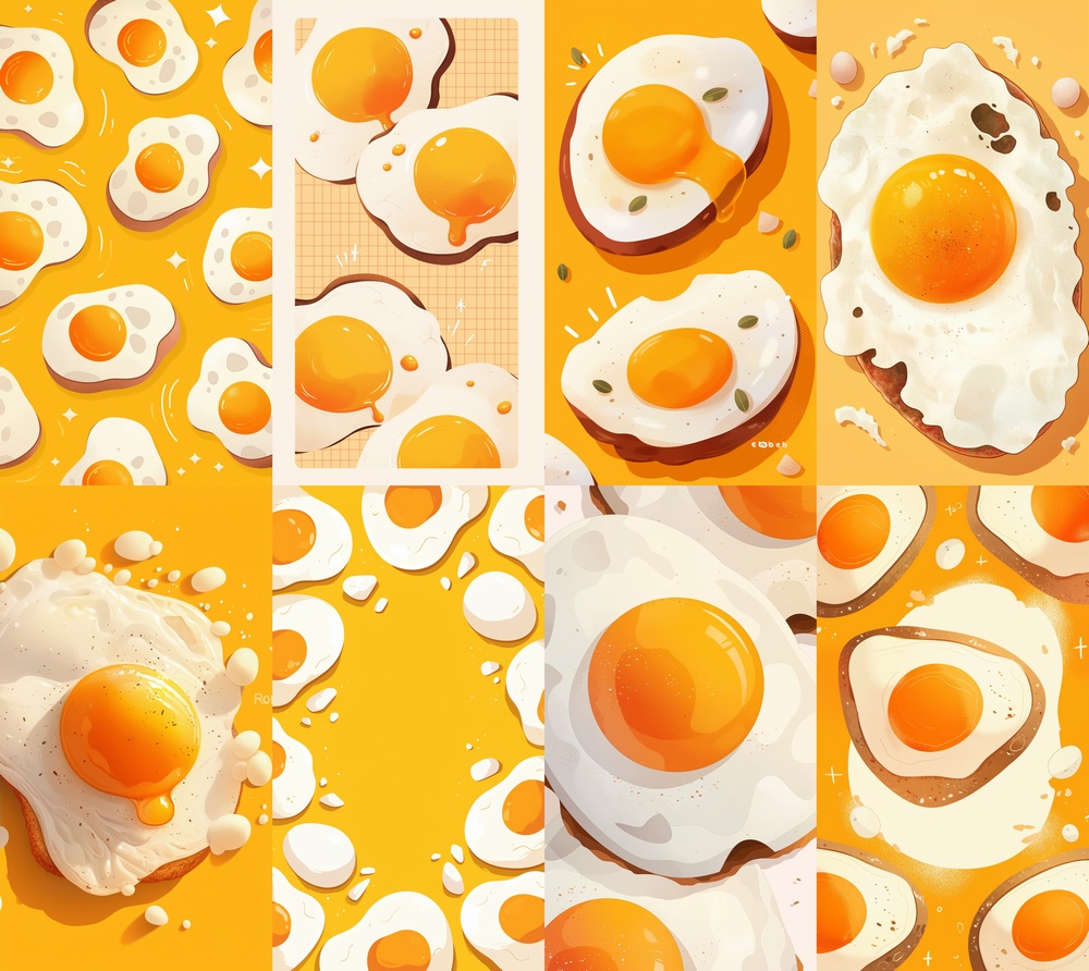 目玉焼き 縦型 スマホ 背景