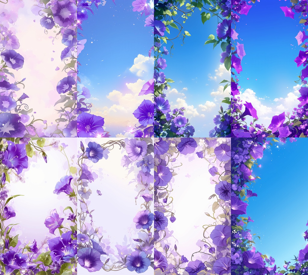 あさがお 縦型 スマホ 背景