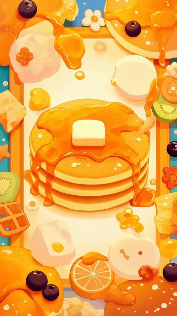 パンケーキ 縦型 スマホ 背景