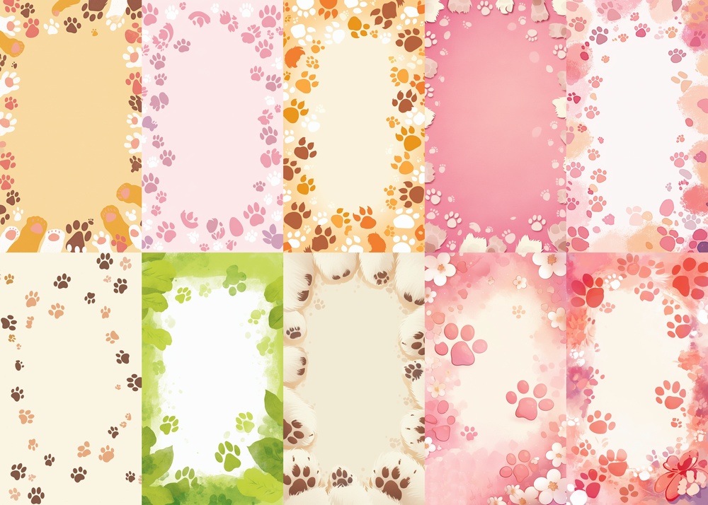 無料 肉球 縦型 スマホ 背景