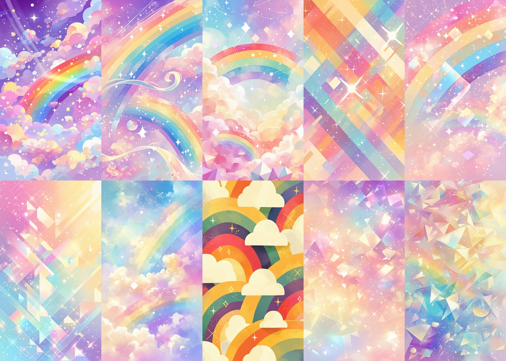 虹 縦型 スマホ 背景