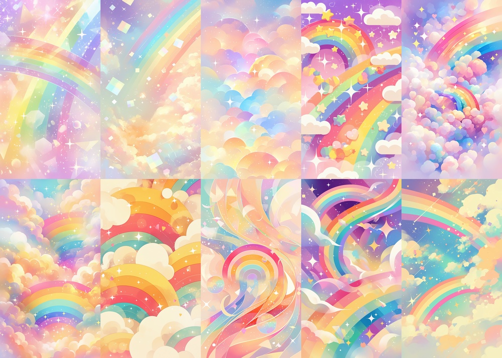 虹 縦型 スマホ 背景